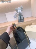 Chanel Mini Flap Bag With Gold Hardware Top Handle Black 21Cm AS2431 - Image 4