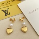 Louis Vuitton LV Heart Earrings Gold M01011 - Image 4