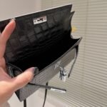 Hermes Kelly Mini Handbag Matte Alligator Black 20Cm - Image 7