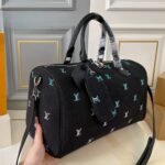Louis Vuitton Keepall Bandoulière Blue Denim 40Cm - Image 4