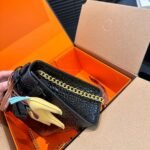 Hermes Kelly Mini Pochette Shiny Alligator Black 21Cm - Image 3