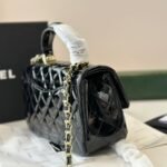 Chanel Mini Classic Handbag With Top Handle Black 20Cm AS2431 B18237 94305 - Image 3