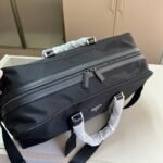 Prada Re Nylon And Saffiano Leather Duffel Bag Black 50Cm 2VC042 2DMH F0002 V OOO - Image 5