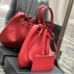 Saint Laurent Paris VII Large Flat Hobo Bag In Smooth Leather Bag Red 44Cm - Image 4