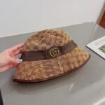 Gucci Canvas Bucket Hat With Double G Brown 576587 4HG62 2564 - Image 7
