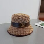 Gucci Canvas Bucket Hat With Double G Brown 576587 4HG62 2564 - Image 2