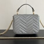 Gucci GG Marmont Mini Shoulder Bag Grey 17Cm - Image 5