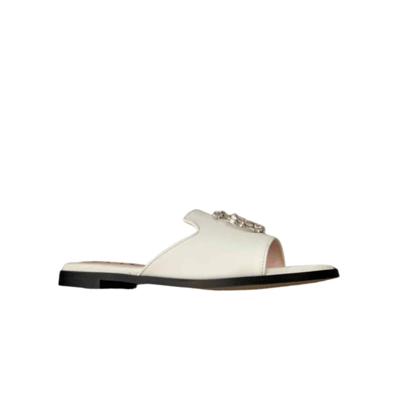 xr:d:DAF9SsQ5m7E:529,j:730006293077967739,t:24032903 Gucci Double G Slippers Leather Beaded In White - Image 1