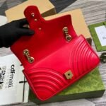 Gucci GG Marmont Medium Shoulder Bag Red 26Cm 443496 AABZC 6832 - Image 7