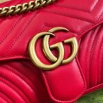 Gucci GG Marmont Medium Shoulder Bag Red 26Cm 443496 AABZC 6832 - Image 6