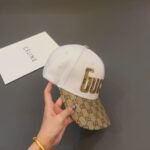 Gucci Letter GG Canvas Baseball Cap White - Image 3