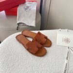 Hermes Oran Sandals Stitching In Brown - Image 7