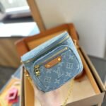 Louis Vuitton Mini Bumbag Monogram Denim Sky Blue 17Cm M83353 - Image 3