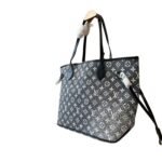 Louis Vuitton Neverfull MM Monogram Jacquard Denim Grey 31cm M21465 - Image 4