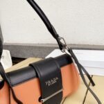 Prada City Sidonie Shoulder Bag Brown And Black 28Cm 1BD168 2AIX F0R6P - Image 7