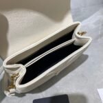 Saint Laurent Loulou Toy Strap Bag In Quilted Y White 20Cm - Image 7