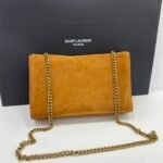 Saint Laurent Kate Medium Reversible Chain Bag In Suede Tan 28Cm - Image 4