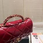 Chanel Classic Mini Flap Bag With Chain In Burgundy 21Cm - Image 6