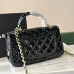 Chanel Mini Classic Handbag With Top Handle Black 20Cm AS2431 B18237 94305 - Image 6