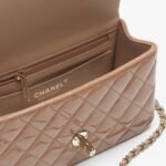 Chanel Mini Classic Handbag With Top Handle Dark Beige 20Cm AS2431 B18237 NZW53 - Image 3