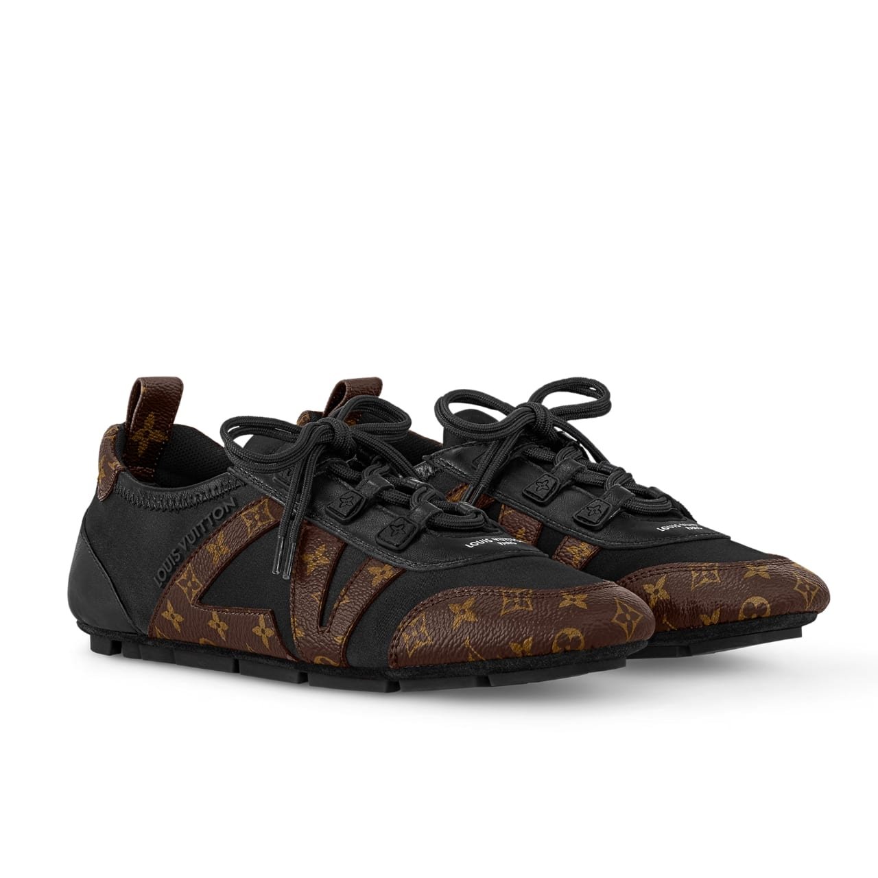 TBNB-38-1 Louis Vuitton LV Sneakerina Monogram Black 1AHNDO - Image 1