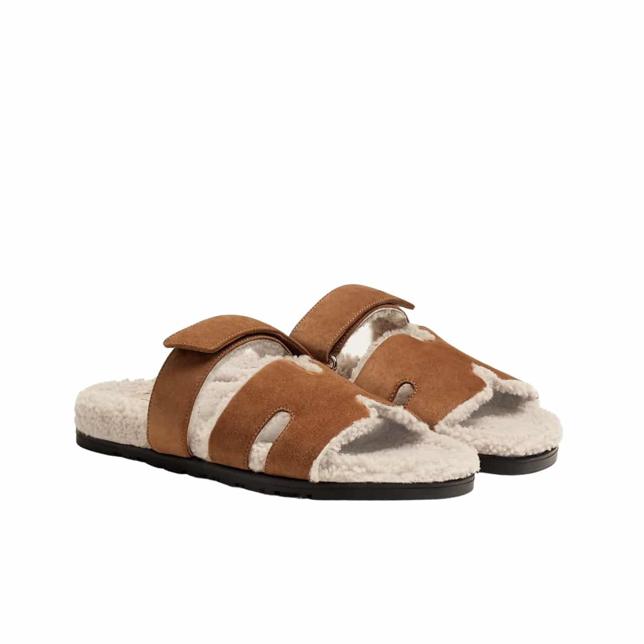 TBNB-7 Hermes Chypre Sandal Smoky Brown And Ecru H222929ZHE5420 - Image 1