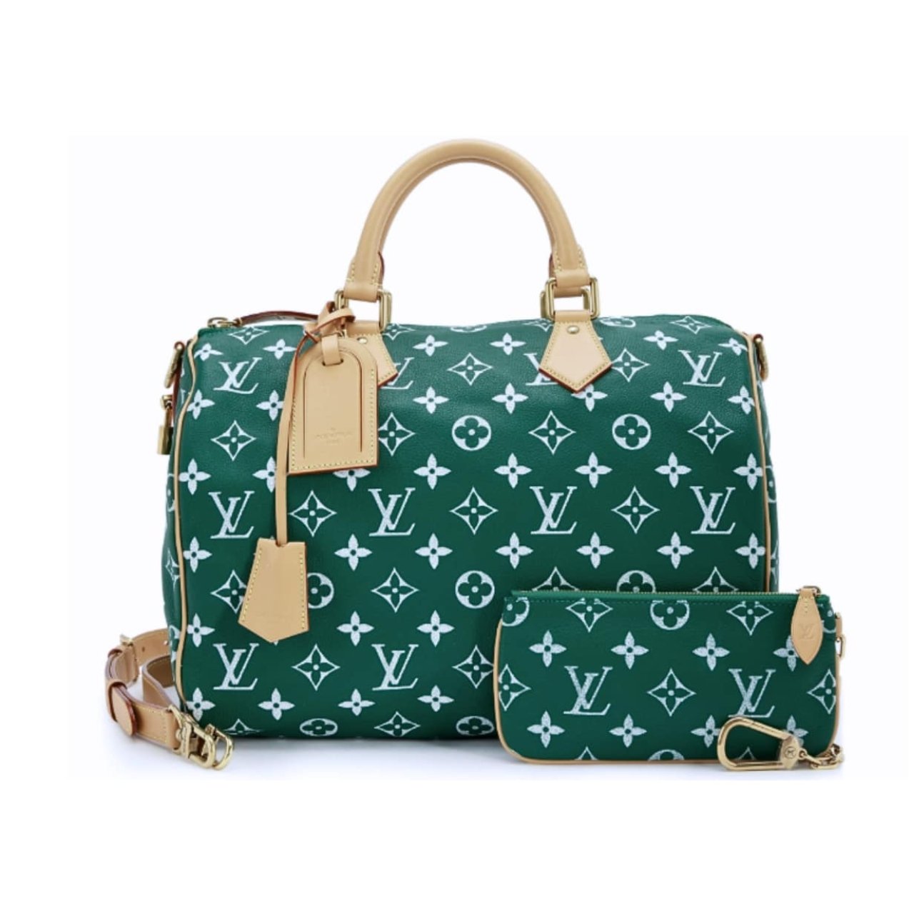Thumbnail-32-1 Louis Vuitton Design On The Catwalk Speedy P9 Bandoulière Bag Green 30Cm - Image 1