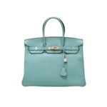 Hermes Birkin 30 Bag Paon Epsom Palladium Hardware Blue 30Cm