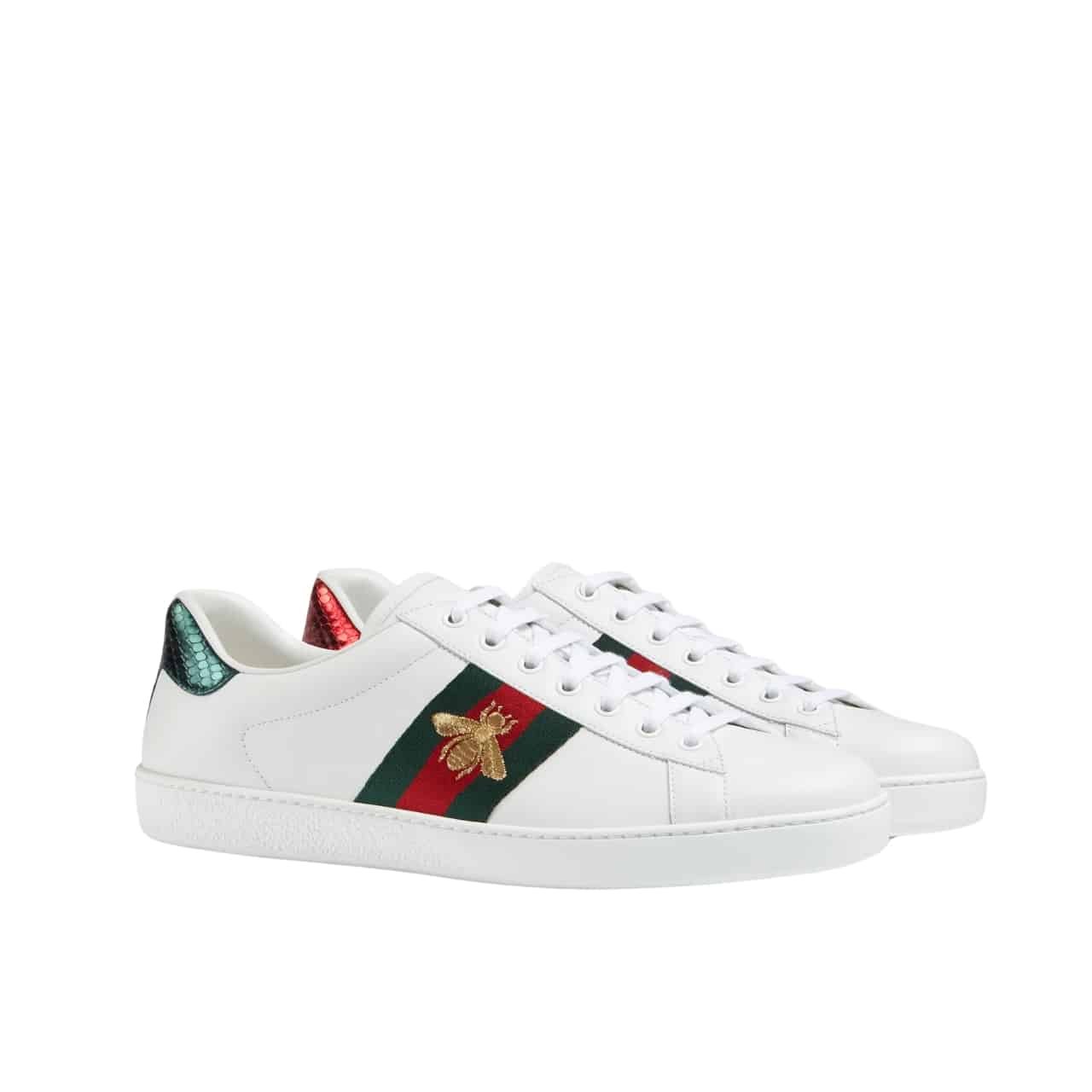 Thumbnail-53-1 Gucci Ace Embroidered Sneaker Bee White 429446 02JP0 9064 - Image 1