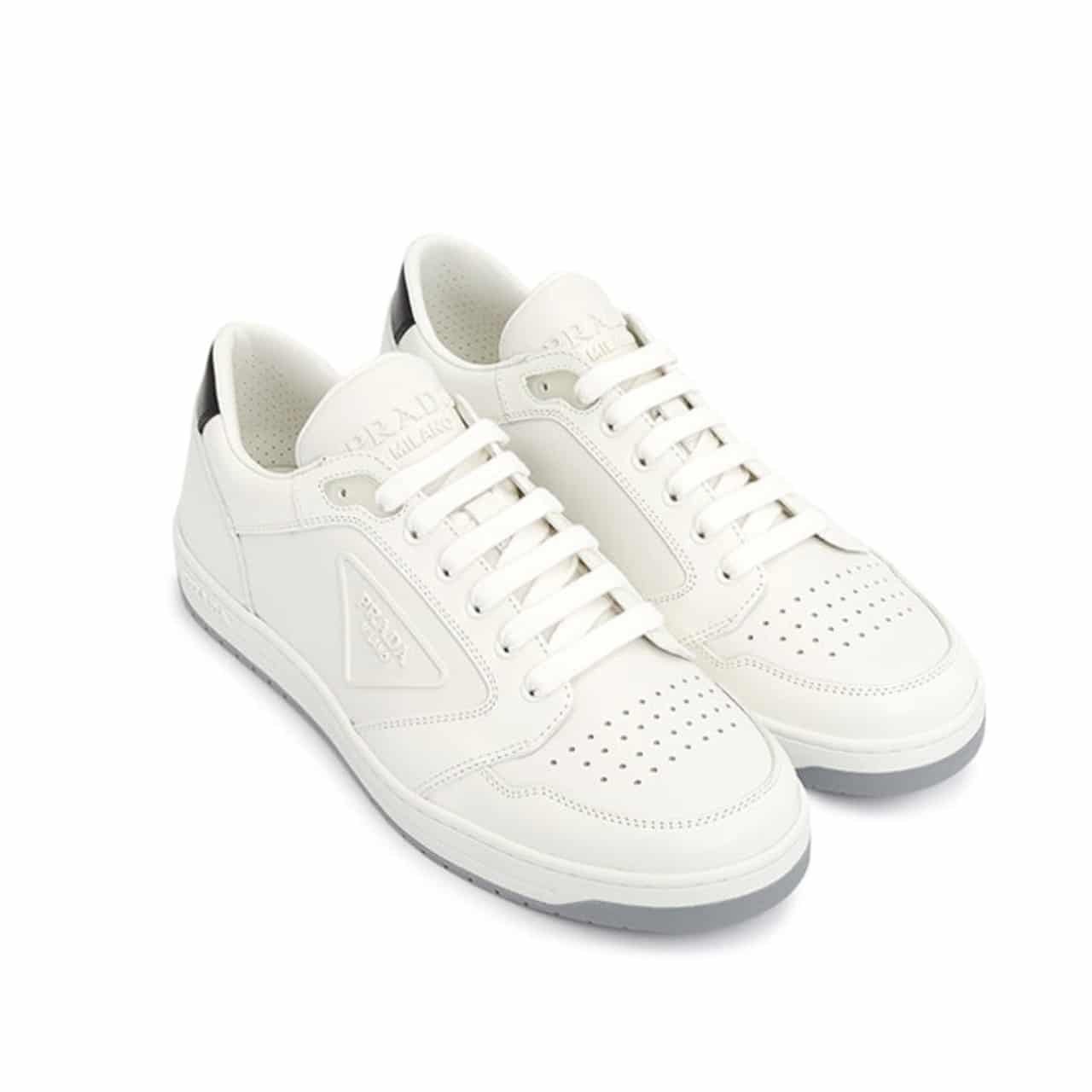Thumbnail-55-1 Prada District Leather Sneakers White 1E790M 3LJ6 F097W F 030 - Image 1