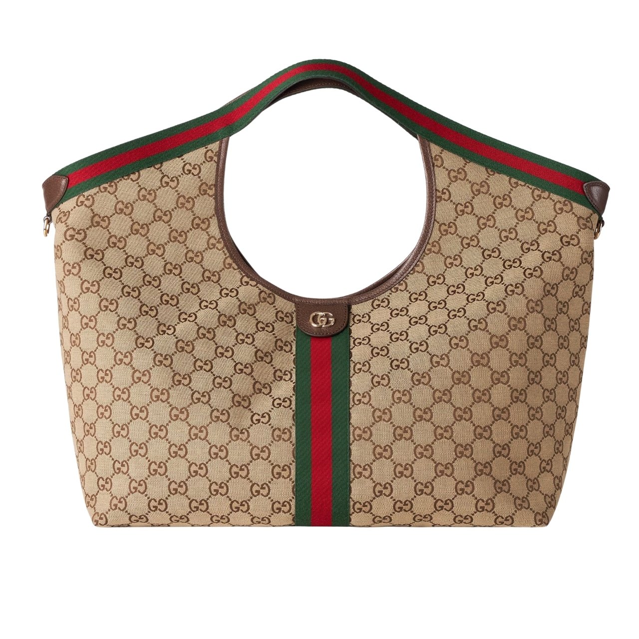 Thumbnail-7-7-1 Gucci Giglio Large Tote Bag GG Canvas Beige and Dark Brown 60Cm 853971 FAFFP 2547 - Image 1