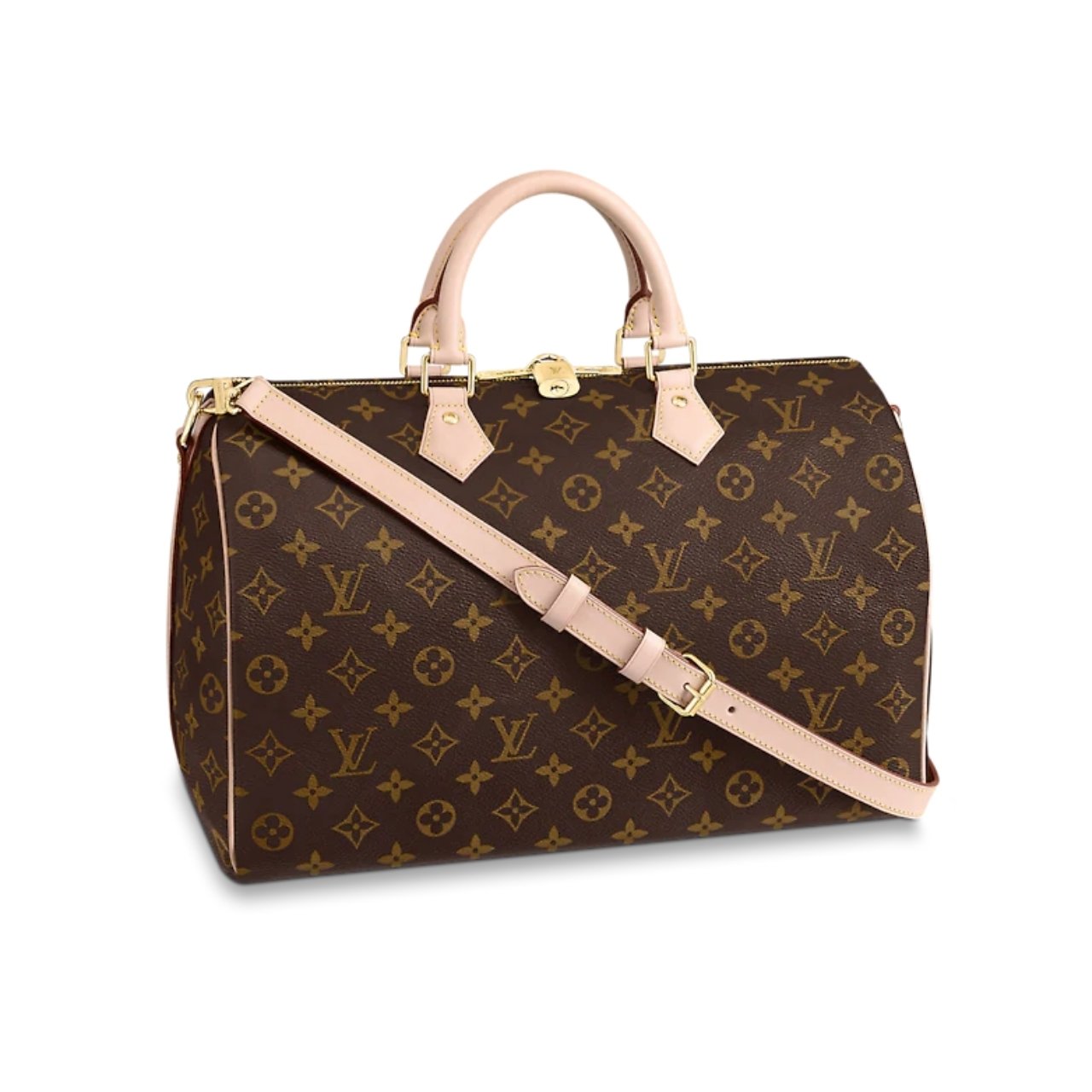 Thumbnail-87-1 Louis Vuitton Speedy Bandoulière 35 Monogram Canvas Brown 35Cm M41111 - Image 1