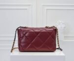 Chanel 19 Flap Bag Shiny Crumpled Burgundy 22Cm - Image 6
