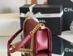 Chanel Medium Boy Caviar Handbags Red 25Cm - Image 3