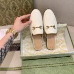 Gucci Princetown Leather Slipper White 423513 C9D00 9022 - Image 2