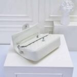Chanel Classic Double Flap Bag White Silver Hardware 25Cm - Image 3