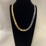 Louis Vuitton Monogram Tied Up Necklace Gold And Silver - Image 6