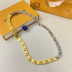 Louis Vuitton Monogram Tied Up Necklace Gold And Silver - Image 5