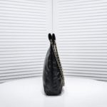 Chanel 22 Handbag Shiny And Gold Tone Metal Black 42Cm AS3261 B19059 94305 - Image 3