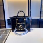 Chanel Deauville Large Shopping Bag Black 38Cm - Image 2