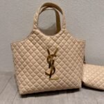 Saint Laurent Icare Shopping Bag In Quilted Beige 40Cm - Image 2