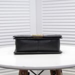 Chanel Boy Medium Handbag Grained And Gold Tone Metal Black 25Cm - Image 4