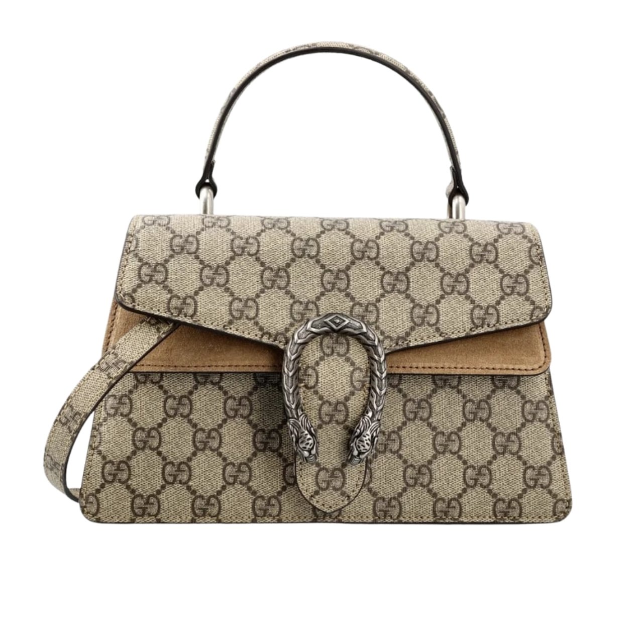 vel-2-6 Gucci Damen Dionysus GG Canvas Top Handle Bag Brown 24Cm - Image 1