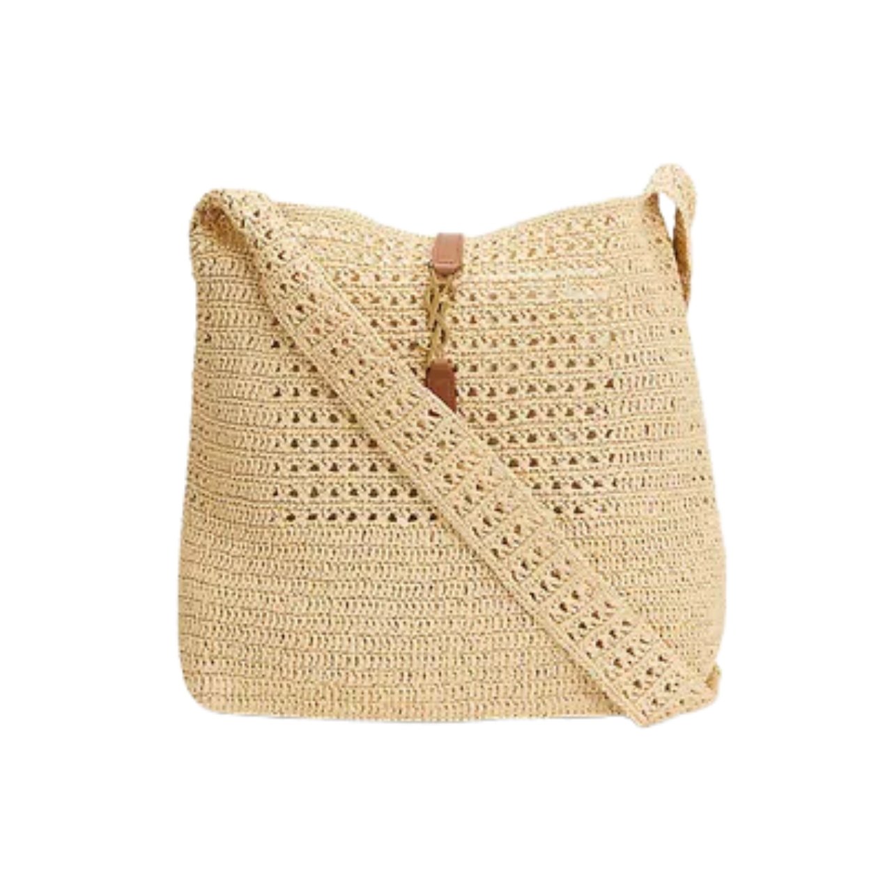 vel-31 Saint Laurent Le 5 À 7 In Raffia Crochet Beige 32Cm 690941GAAAR2080 - Image 1
