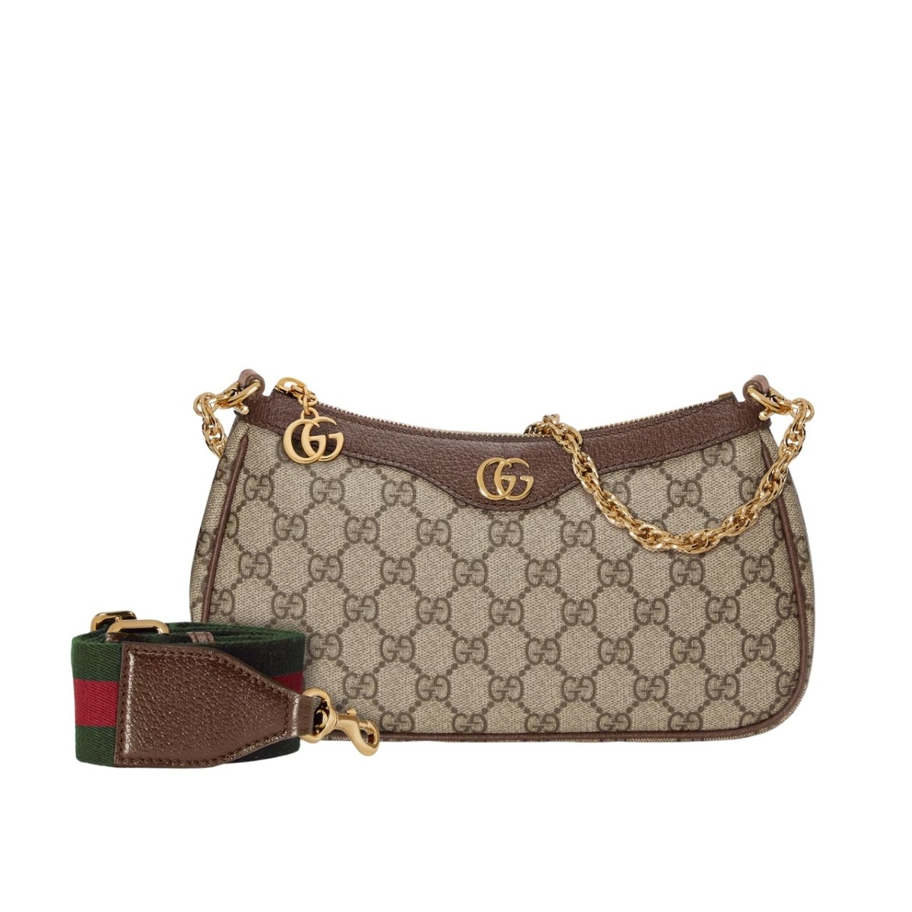 vel-7-1 Gucci Ophidia Small Shoulder Bag Beige And Dark Brown 25Cm 735132 FABLE 9442 - Image 1